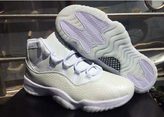 2017 Women Air Jordan 11 Heiress Frost White Shoes - Click Image to Close